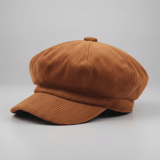 Casquette Plate Velours Homme Marron