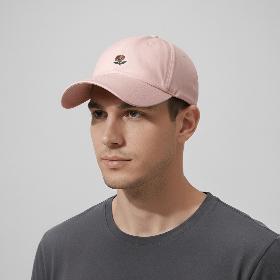 Casquette Rose Fleur Homme Rose