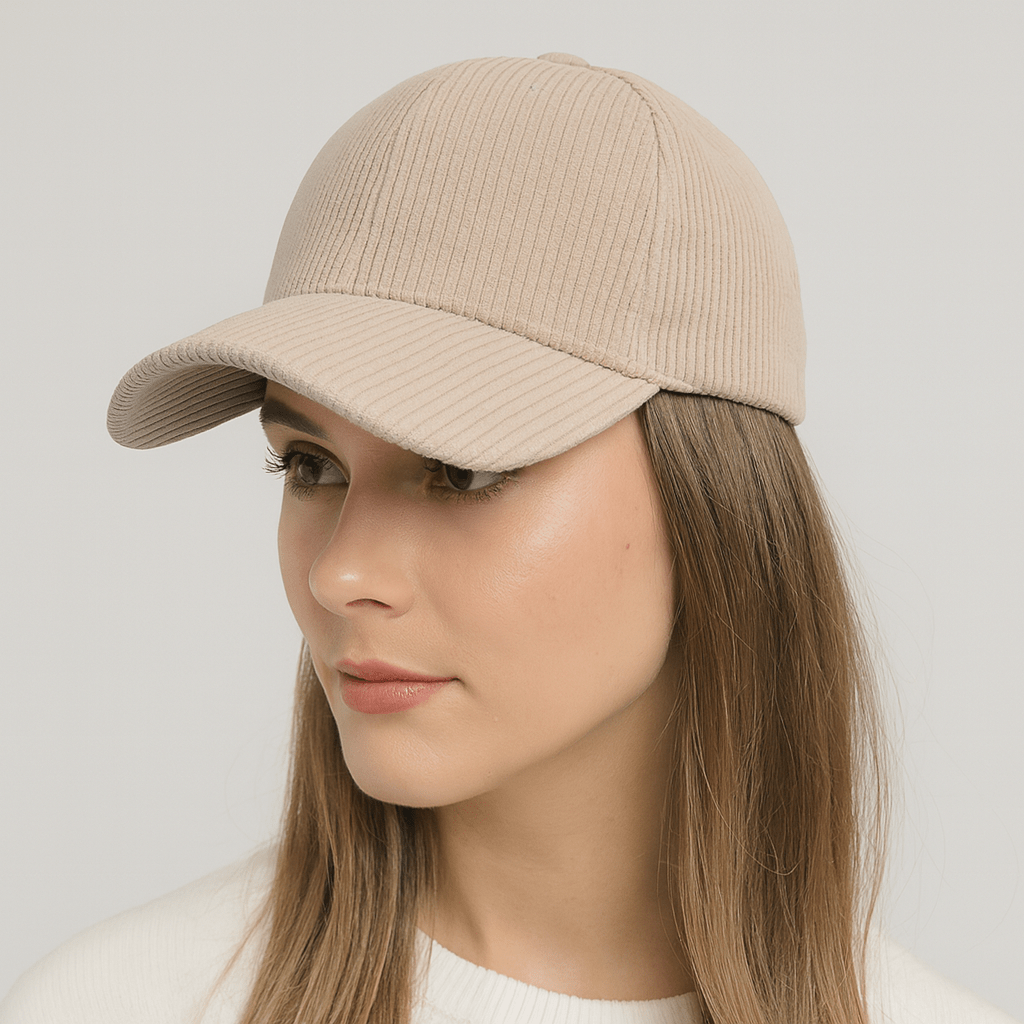 Casquette Velour Beige Femme Beige