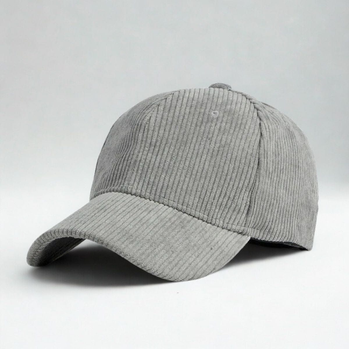 Casquette Velour Cotelé Femme Gris