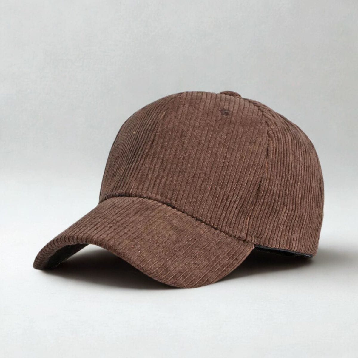 Casquette Velour Cotelé Femme Marron
