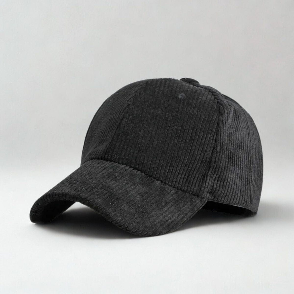 Casquette Velour Cotelé Femme Noir