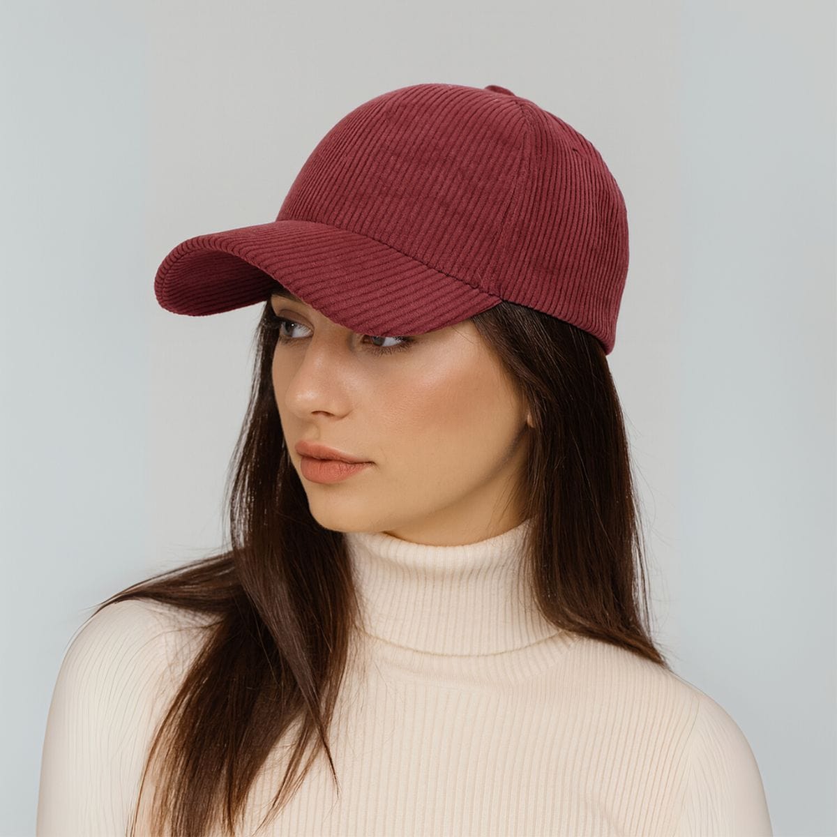 Casquette Velours Bordeaux Femme Bordeau