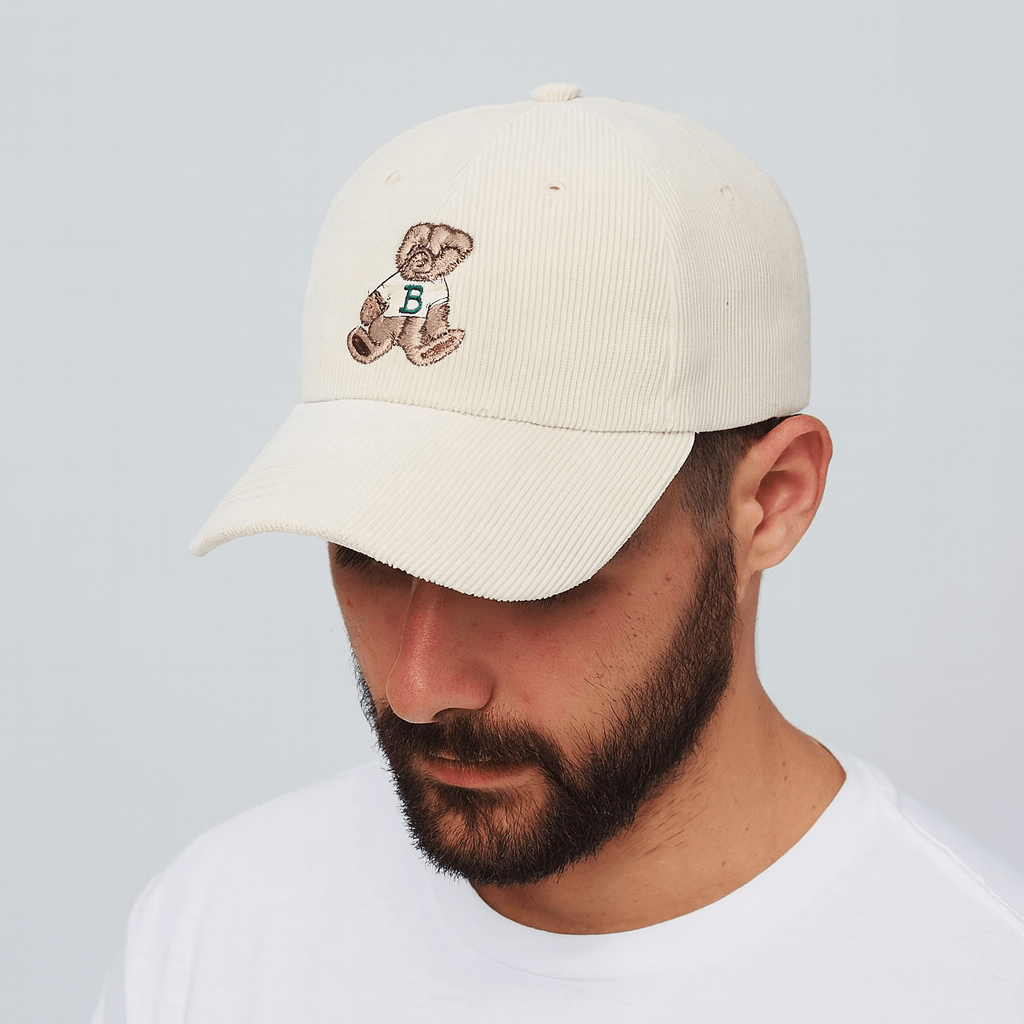 Casquette Velours Côtelé Homme Blanc