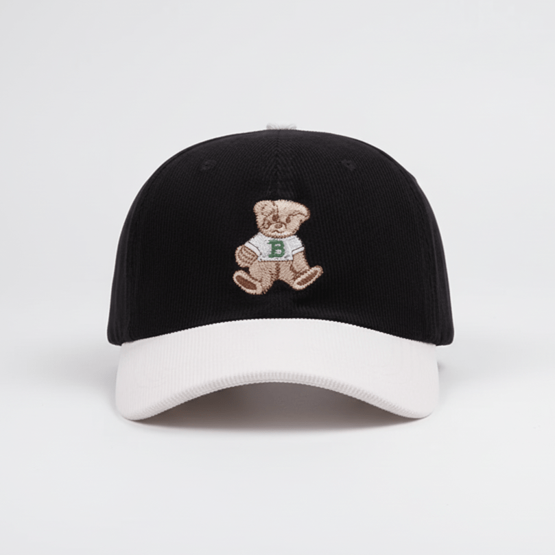 Casquette Velours Côtelé Homme Noir Blanc