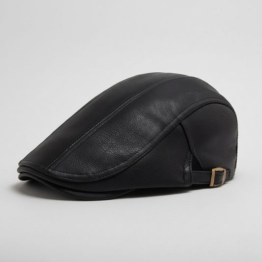 Beret Casquette Cuir
